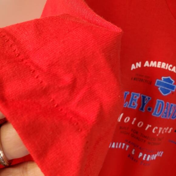 Harley Davidson Vintage Single Stitch Red  Tshirt Reno Nevada Great condition - Picture 7 of 8